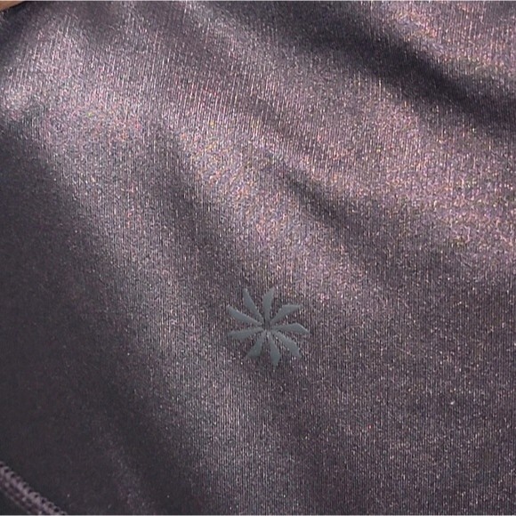 Athleta Elation Ultra High Rise Shimmer Leggings Powervita Burgundy - Picture 3 of 8